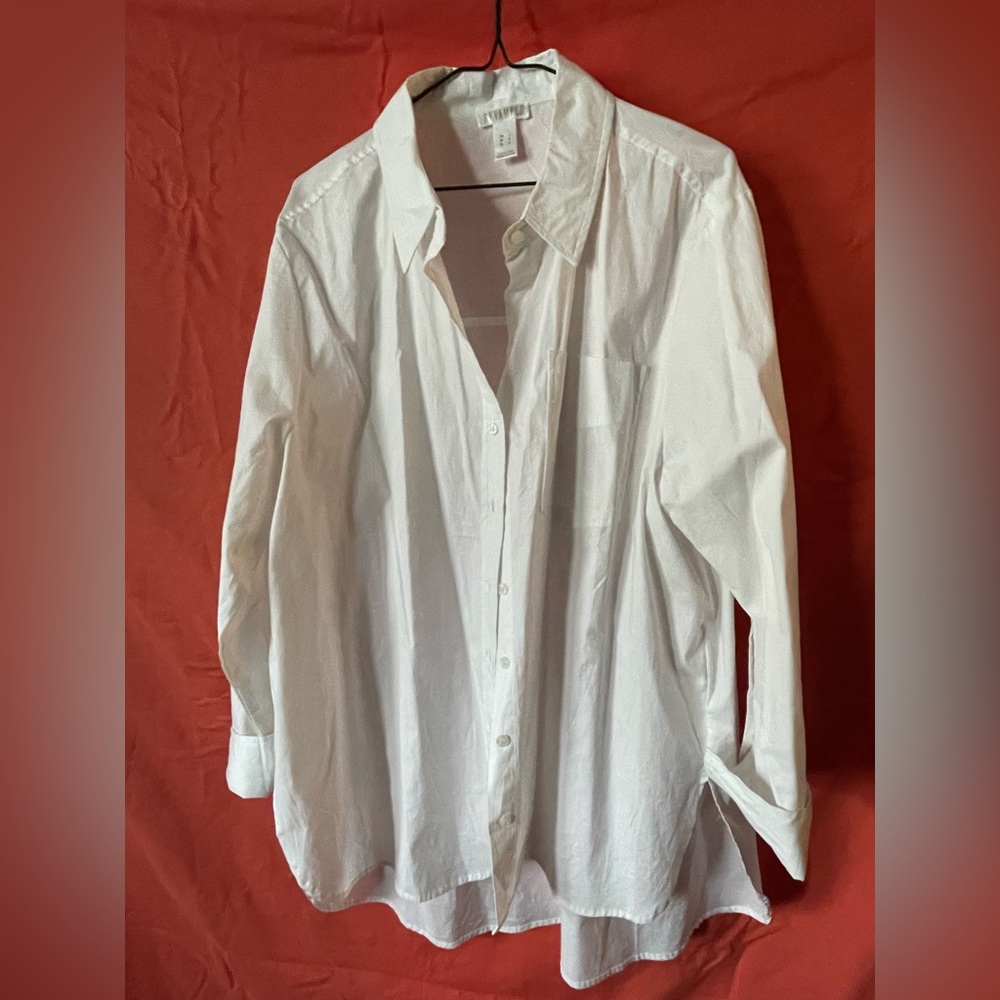 REVAMPED Sz L High-Low Oversized Shirt